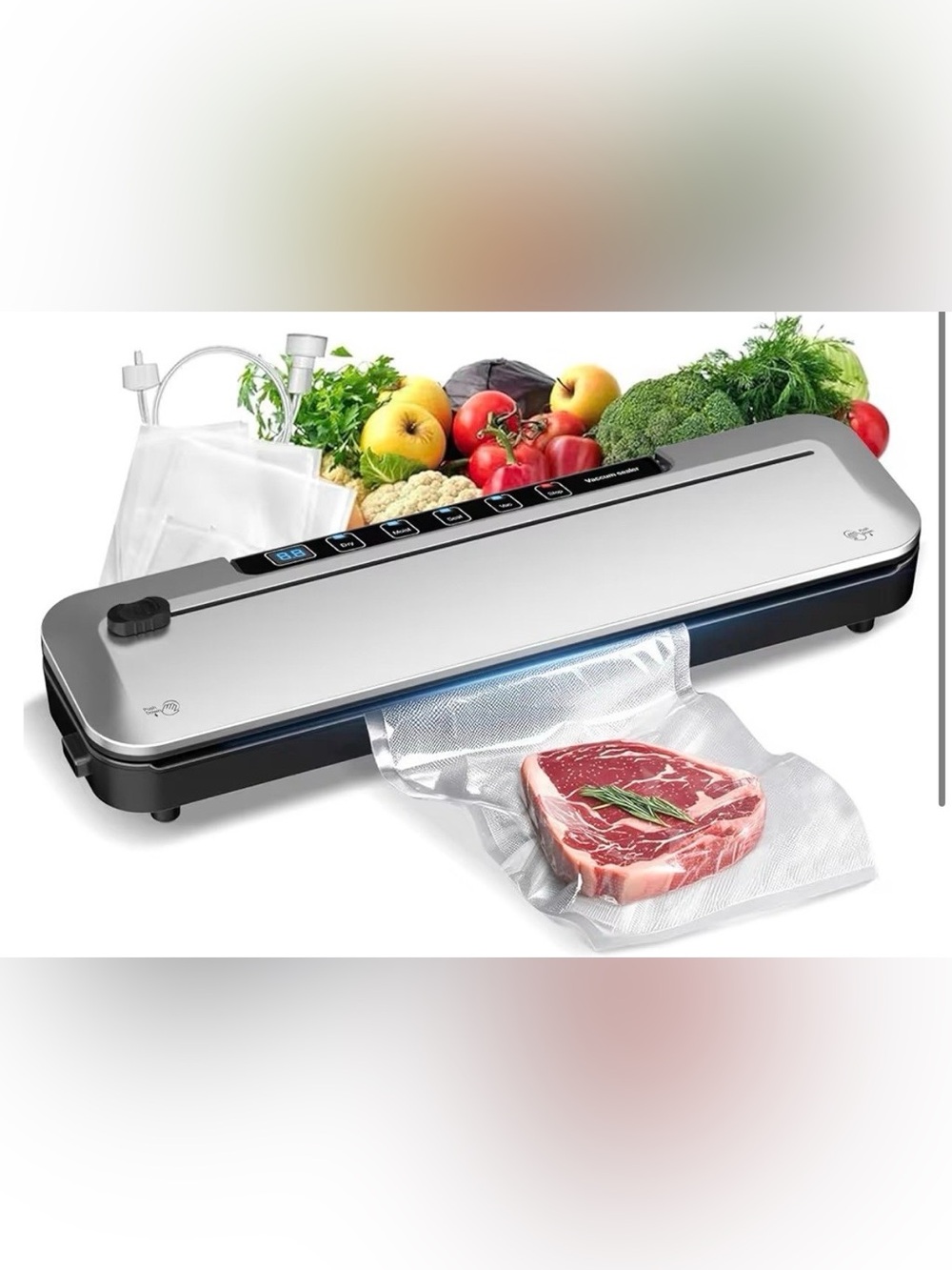 75KPa Vac Sealer 6-in-1 Modes Digital Cutter